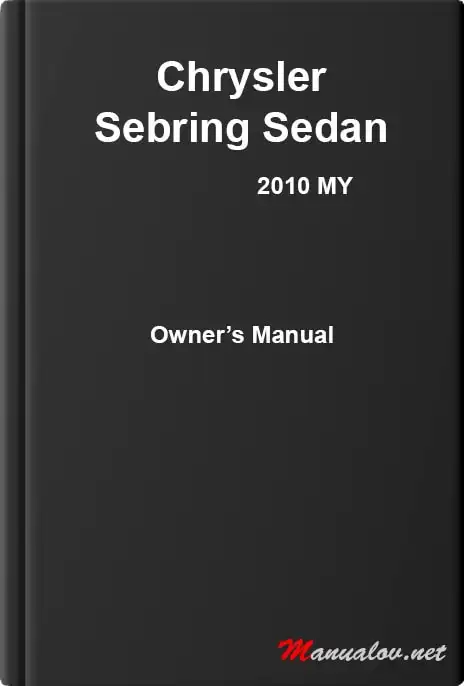 Chrysler Sebring Sedan 2010 MY. Owner&#39;s Manual