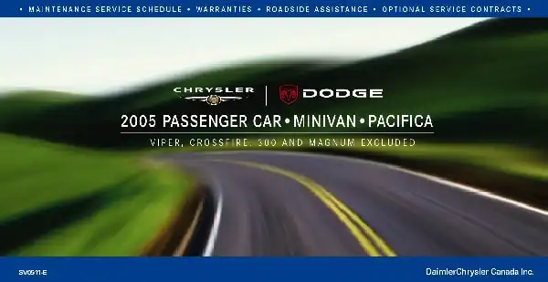 Chrysler Town and Country 2005 MY. Owner&#39;s Manual