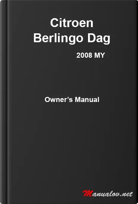 Citroen Berlingo Dag 2008 MY. Owner&#39;s Manual