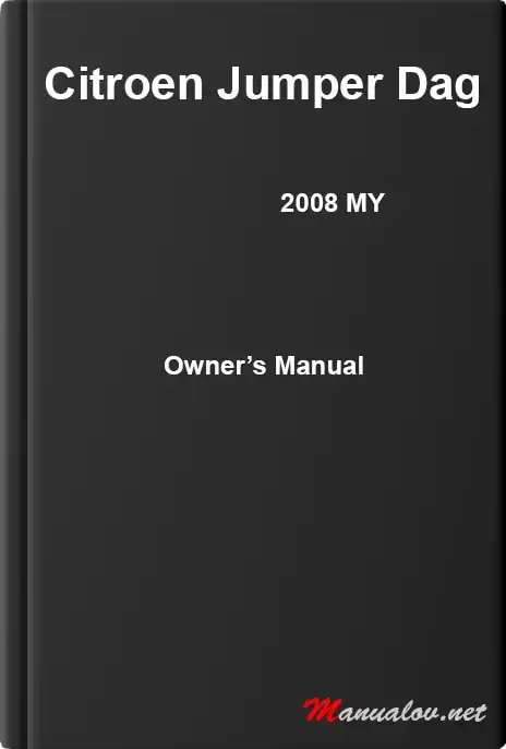 Citroen Jumper Dag 2008 MY. Owner&#39;s Manual
