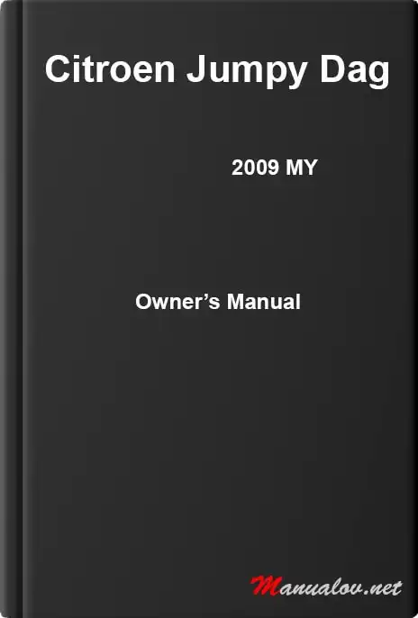 Citroen Jumpy Dag 2009 MY. Owner&#39;s Manual