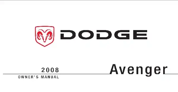Dodge Avenger 2008 MY. Owner&#39;s Manual