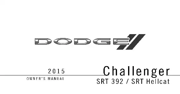 Dodge Challenger SRT 2015 MY. Owner&#39;s Manual