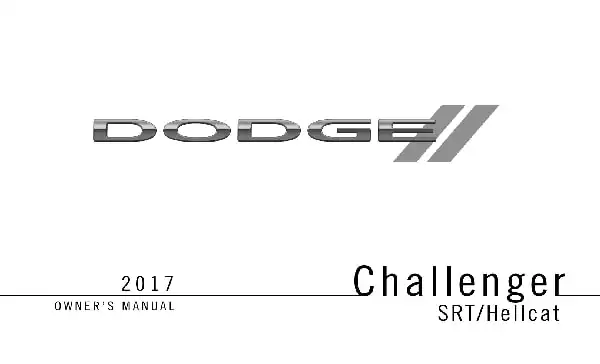 Dodge Challenger SRT 2017 MY. Owner&#39;s Manual