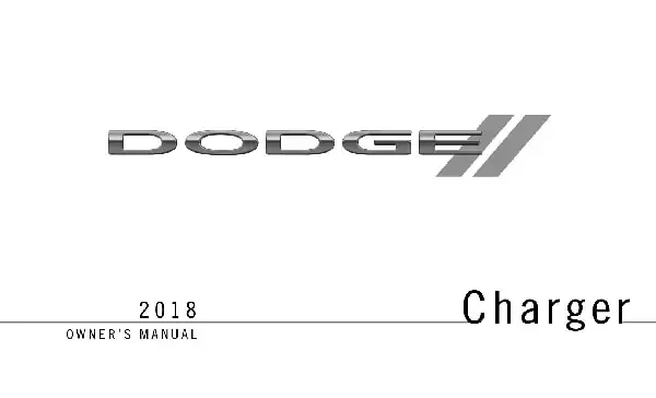 Dodge Charger 2018 MY. Owner&#39;s Manual