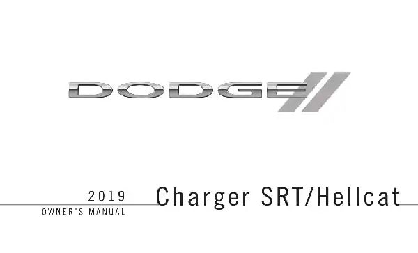 Dodge Charger SRT 2019 MY. Owner&#39;s Manual