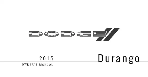 Dodge Durango 2015 MY. Owner&#39;s Manual