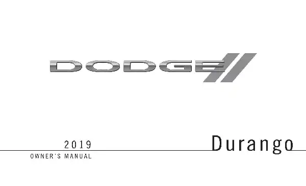 Dodge Durango 2019 MY. Owner&#39;s Manual