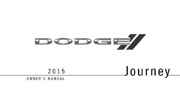 Dodge Journey 2015 MY. Owner&#39;s Manual