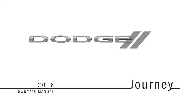 Dodge Journey 2018 MY. Owner&#39;s Manual