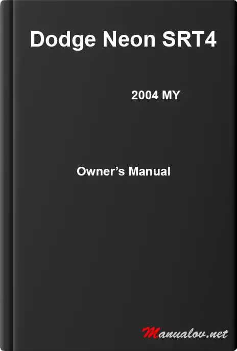 Dodge Neon SRT4 2004 MY. Owner&#39;s Manual