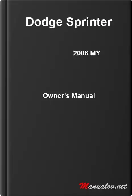 Dodge Sprinter 2006 MY. Owner&#39;s Manual