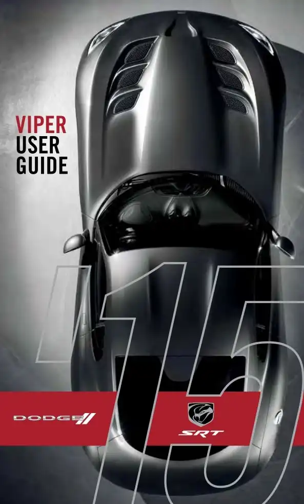 Dodge Viper 2015 MY. Owner&#39;s Manual