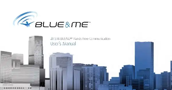 Fiat 500 2013 MY. Blue and Me User&#39;s Manual