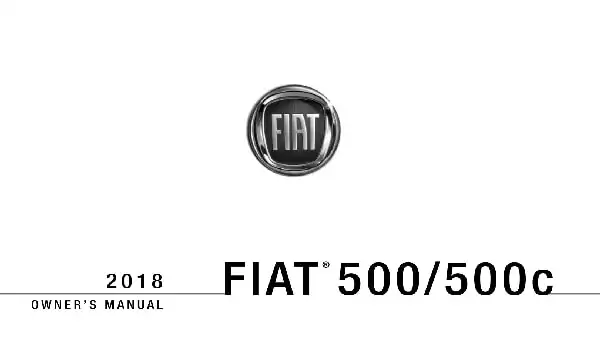 Fiat 500c 2018 MY. Owner&#39;s Manual
