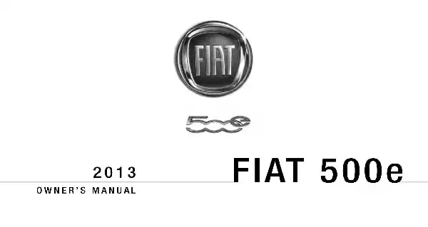 Fiat 500e 2013 MY. User Guide