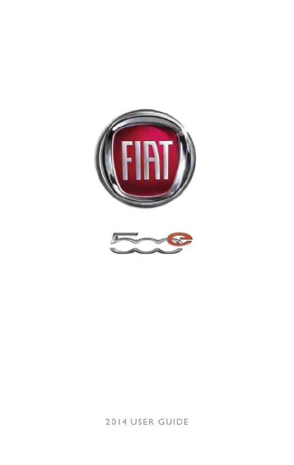 Fiat 500e 2014 MY. User Guide