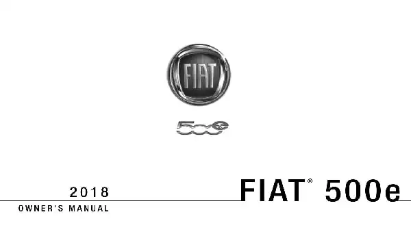 Fiat 500e 2018 MY. Owner&#39;s Manual