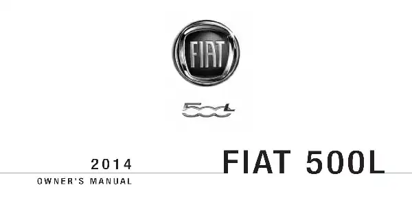 Fiat 500L 2014 MY. Owner&#39;s Manual