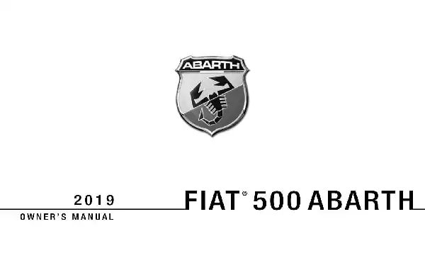 Fiat Abarth 2019 MY. Owner&#39;s Manual