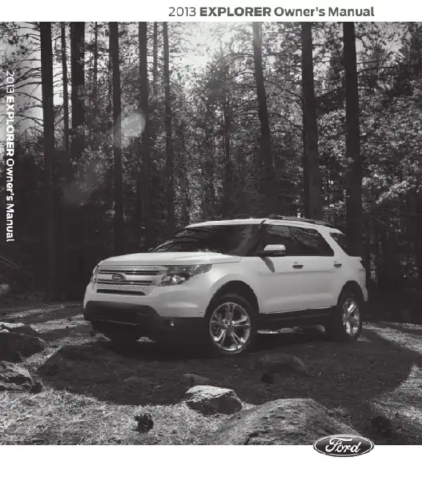 Ford Explorer 2013 My. Owner&#39;s Manual