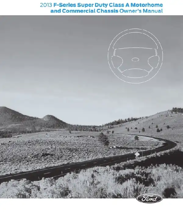Ford F-53 Motorhome Chassis 2013 MY. Owner&#39;s Manual