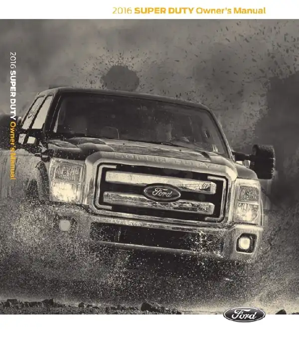 Ford F-350 2016 MY. Owner&#39;s Manual