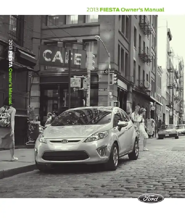Ford Fiesta 2013 MY. Owner&#39;s Manual