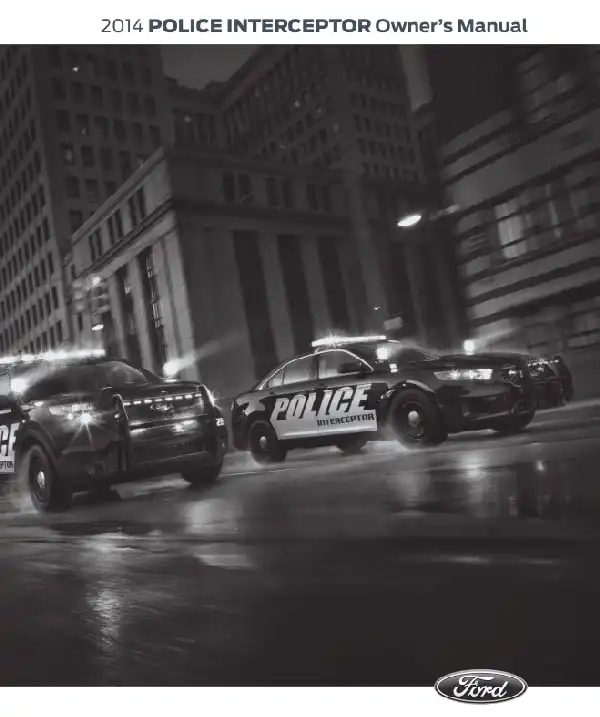Ford Police Interceptor Utility 2014 MY. Owner&#39;s Manual