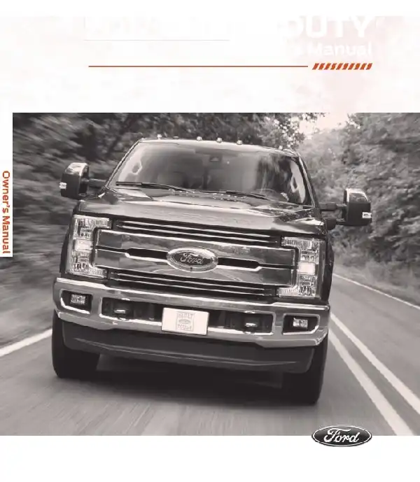 Ford Super Duty 2017 MY. Owner&#39;s Manual