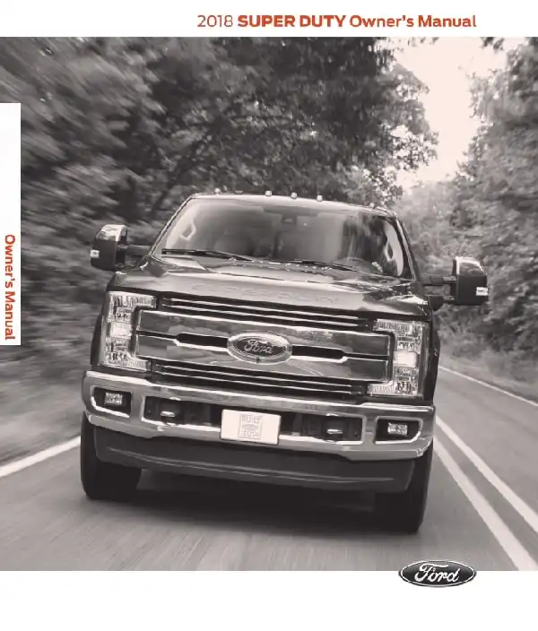 Ford Super Duty 2018 MY. Owner&#39;s Manual