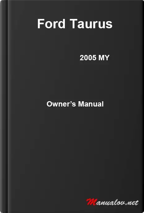 Ford Taurus 2005 MY. Owner&#39;s Manual