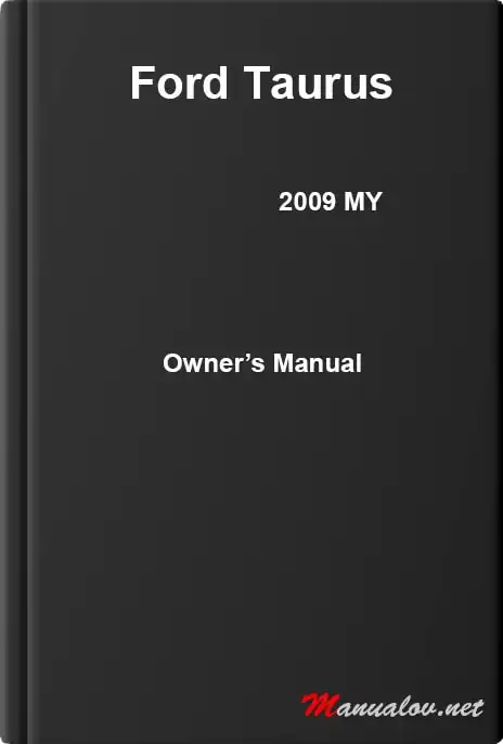 Ford Taurus 2009 MY. Owner&#39;s Manual