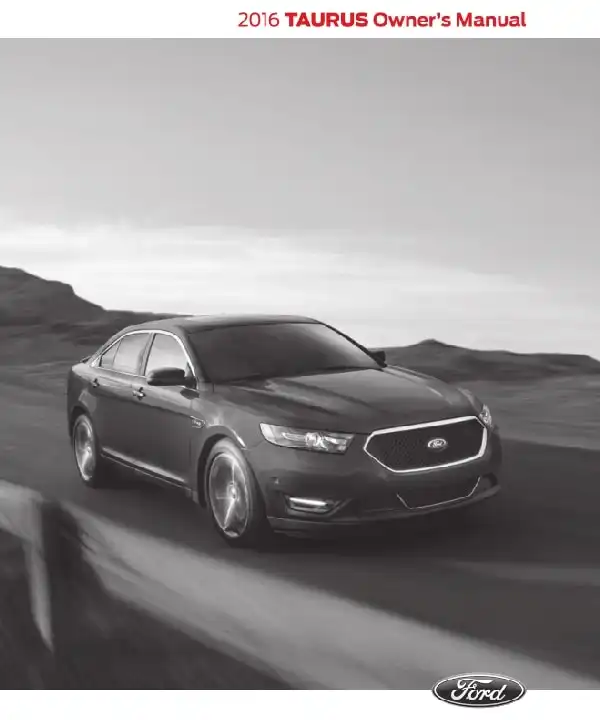 Ford Taurus 2016 MY. Owner&#39;s Manual