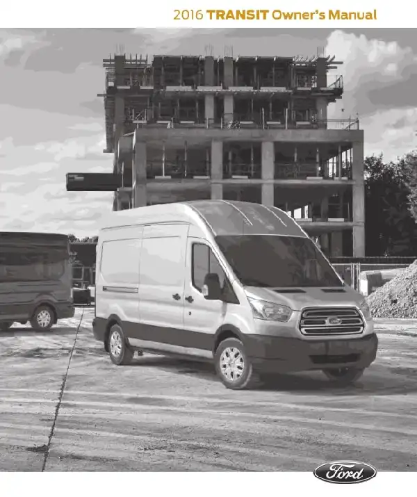 Ford Transit 2016 MY. Owner&#39;s Manual