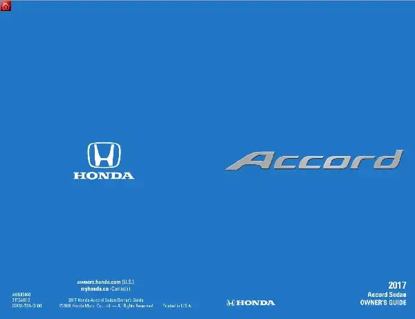 Honda Accord 2020 MY. Owner&#39;s Guide