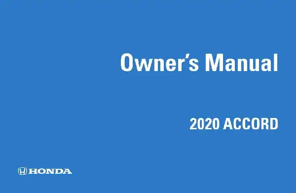 Honda Accord 2020 MY. Owner&#39;s Manual