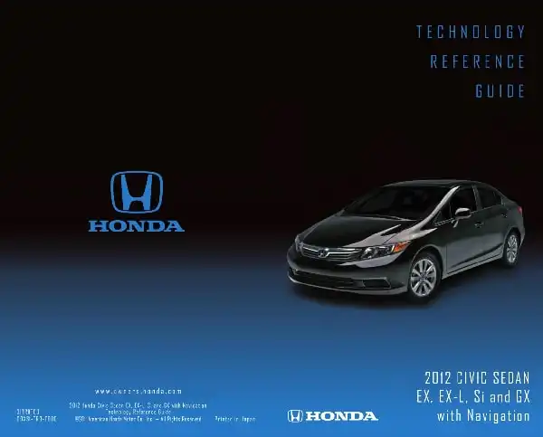 Honda Civic 2012 MY. Technology Reference Guide