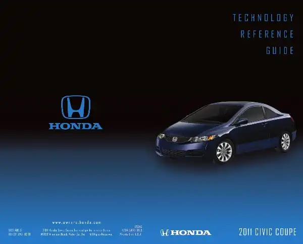 Honda Civic Coupe 2011 MY. Technology Reference Guide