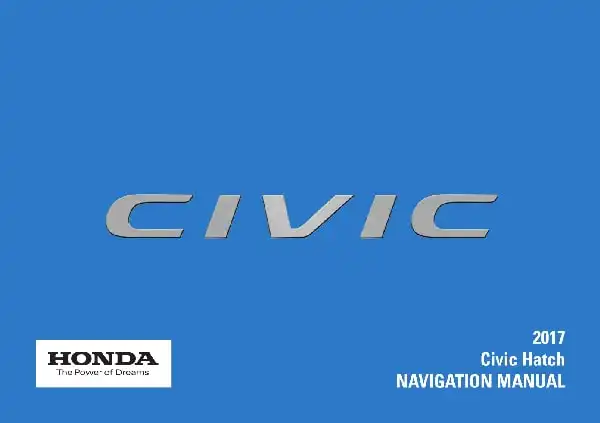 Honda Civic Hatch 2017 MY. Navigation Manual