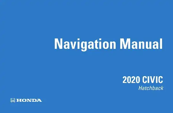 Honda Civic Hatchback 2020 MY. Navigation Manual