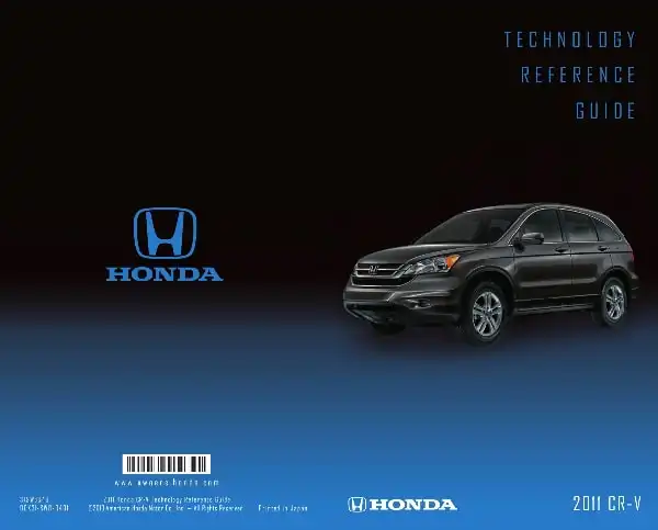 Honda CR-V 2011 MY. Technology Reference Guide