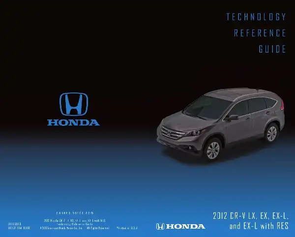 Honda CR-V 2012 MY. Technology Reference Guide