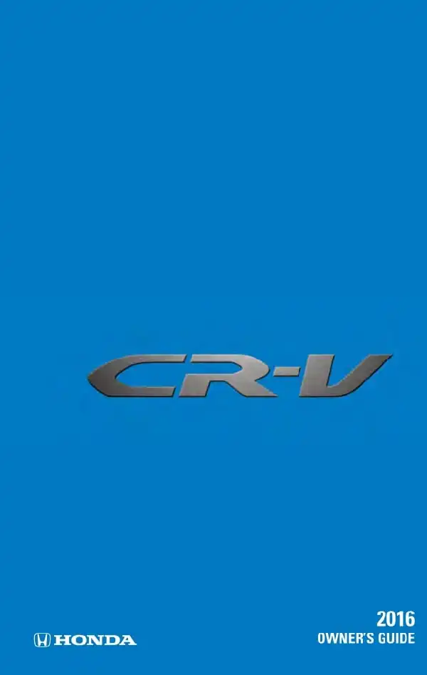Honda CR-V 2016 MY. Owner&#39;s Guide