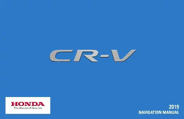 Honda CR-V 2019 MY. Navigation Manual