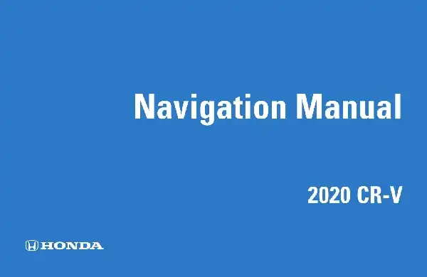 Honda CR-V 2020 MY. Navigation Manual