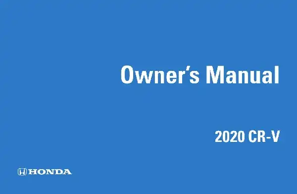 Honda CR-V 2020 MY. Owner&#39;s Manual