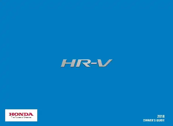Honda HR-V 2018 MY. Owner&#39;s Guide