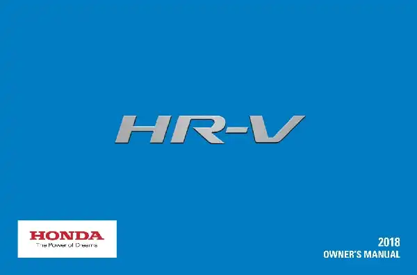 Honda HR-V 2018 MY. Owner&#39;s Manual