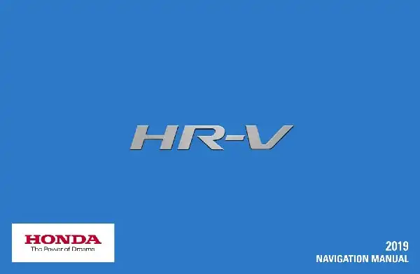 Honda HR-V 2019 MY. Navigation Manual